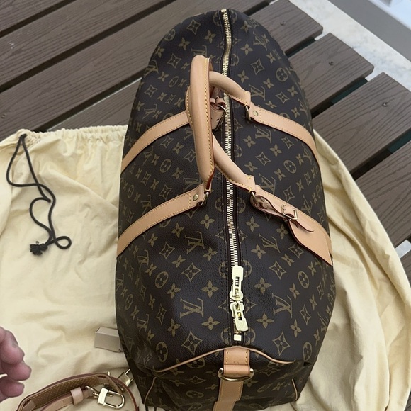 Louis Vuitton Monogram Canvas Duffel with Tan Accents - Picture 9 of 11